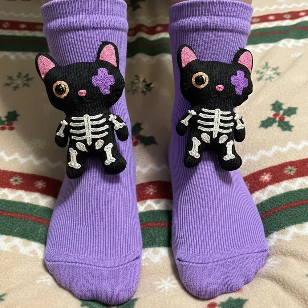 Unisex Hussokker med 3D Dyreaksent Fluffy Komfort