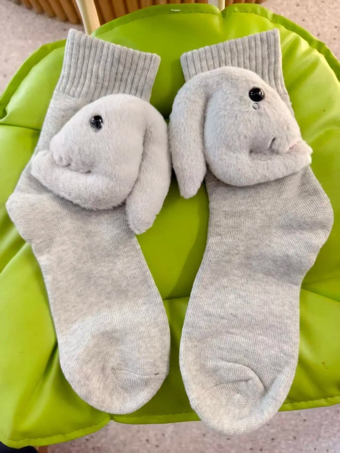 Unisex Hussokker med 3D Dyreaksent Fluffy Komfort