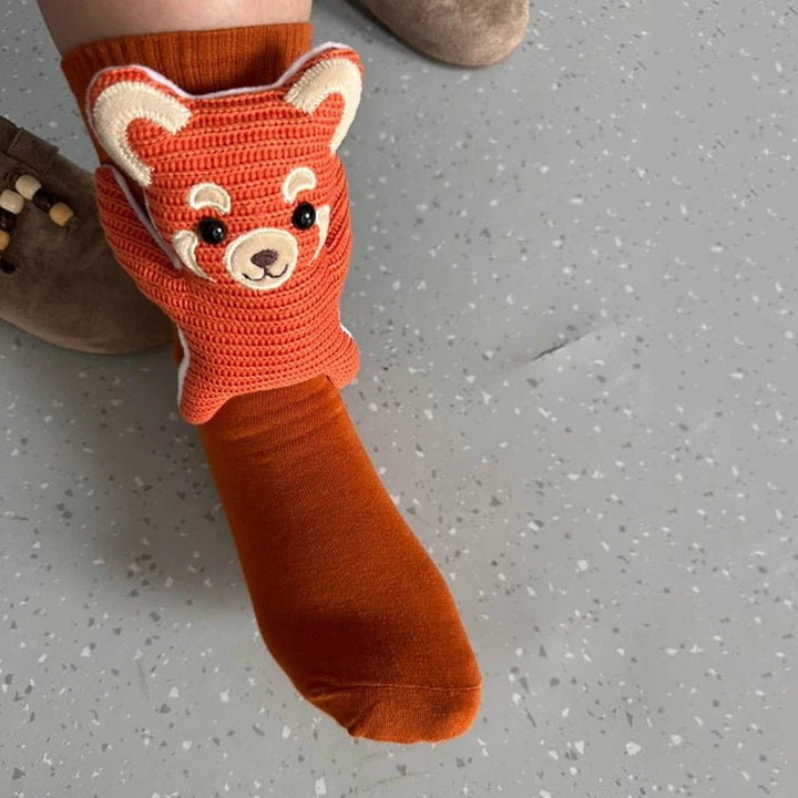 Unisex Hussokker med 3D Dyreaksent Fluffy Komfort