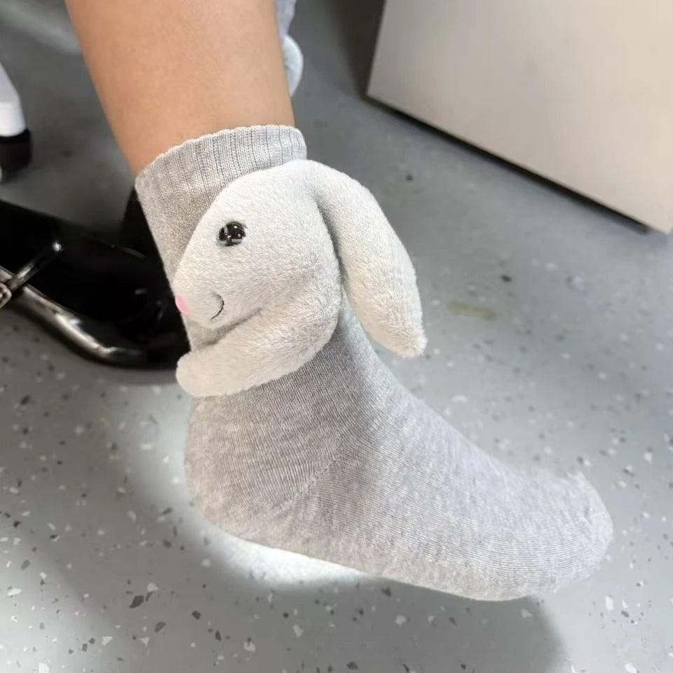 Unisex Hussokker med 3D Dyreaksent Fluffy Komfort