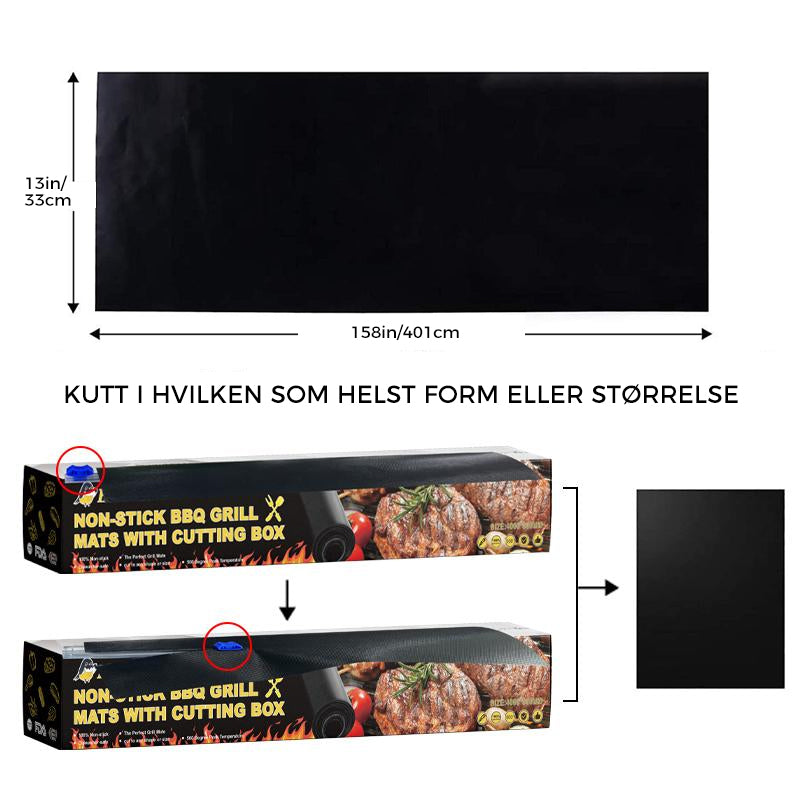 Inte-klebende grillmatter - Slitstark och gjenbrukbar grillhjelp