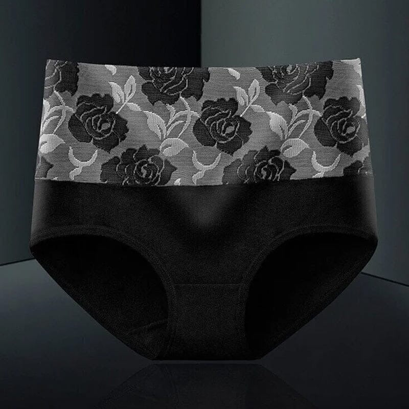 Hög midja truse - Blommönster - Bekväm och elegant