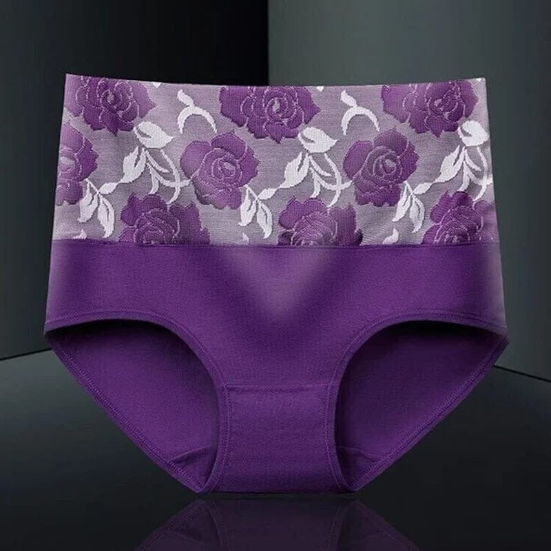 Hög midja truse - Blommönster - Bekväm och elegant