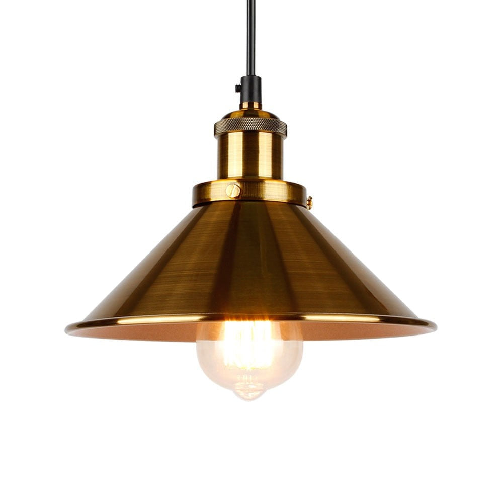 Industriell Retro Hängelampe i Svart Metall