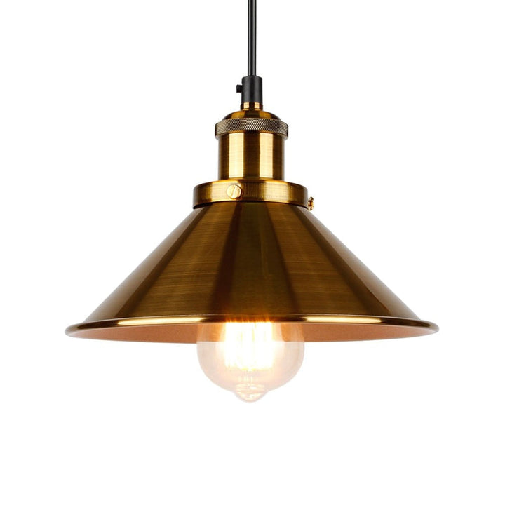 Industriell Retro Hängelampe i Svart Metall