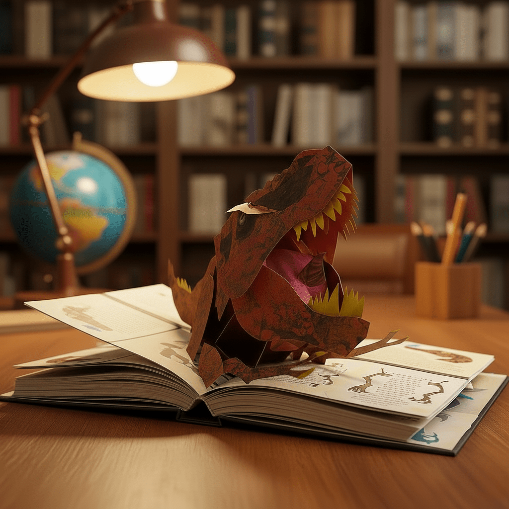 Interaktiv 3D Dinosaurbok för Barn
