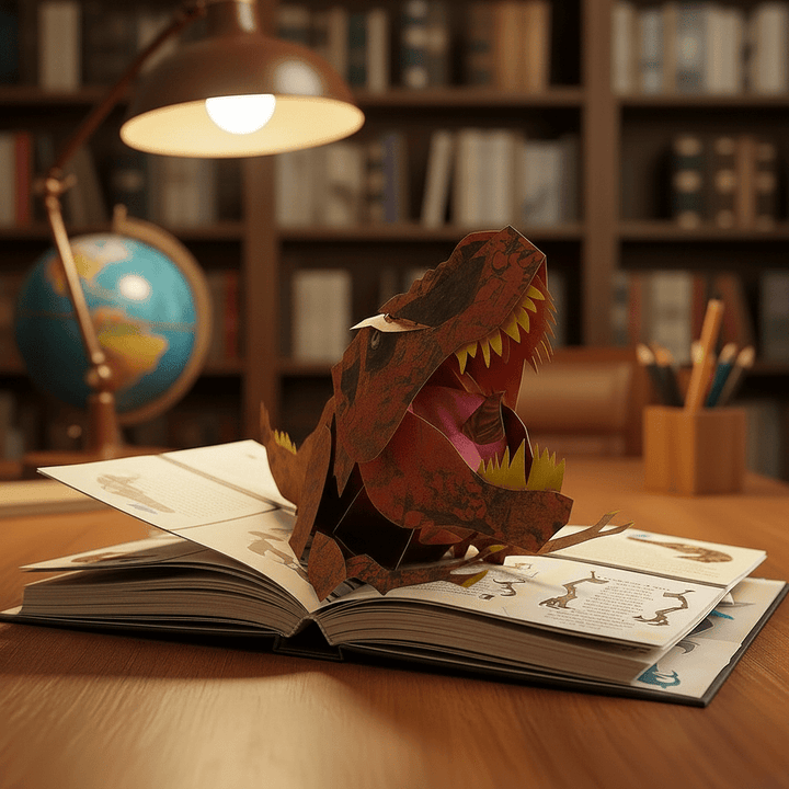 Interaktiv 3D Dinosaurbok för Barn