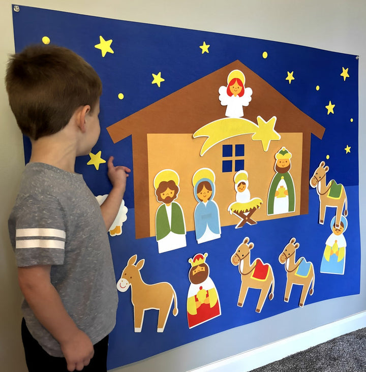 Interaktiv Filt Julekrybbe för Barn