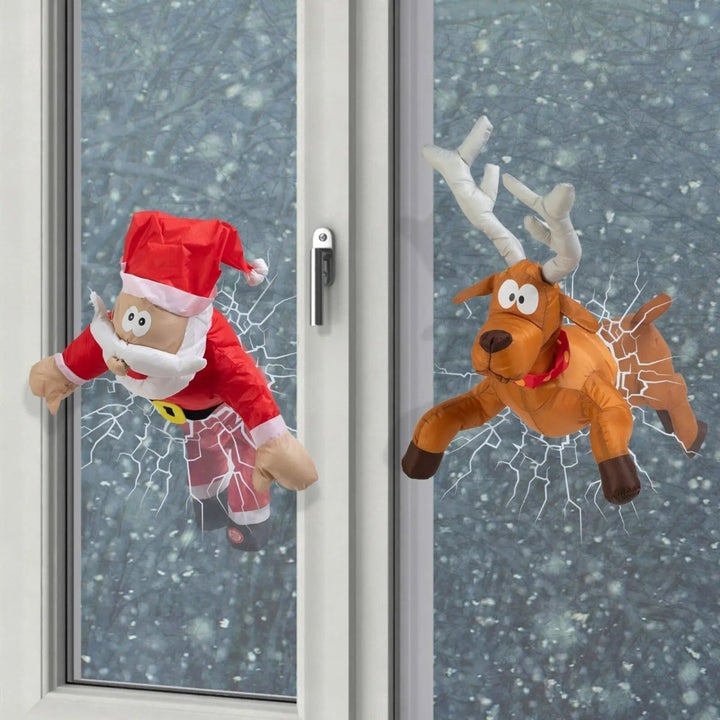 Interaktiv Julevindusdekorasjon med Ljud och Rörelse