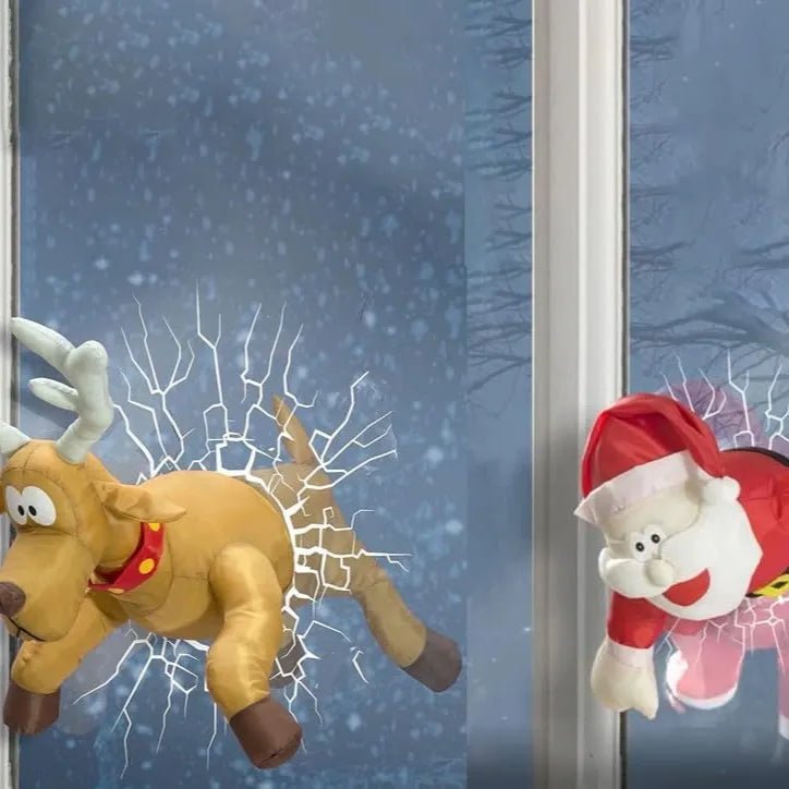 Interaktiv Julevindusdekorasjon med Ljud och Rörelse