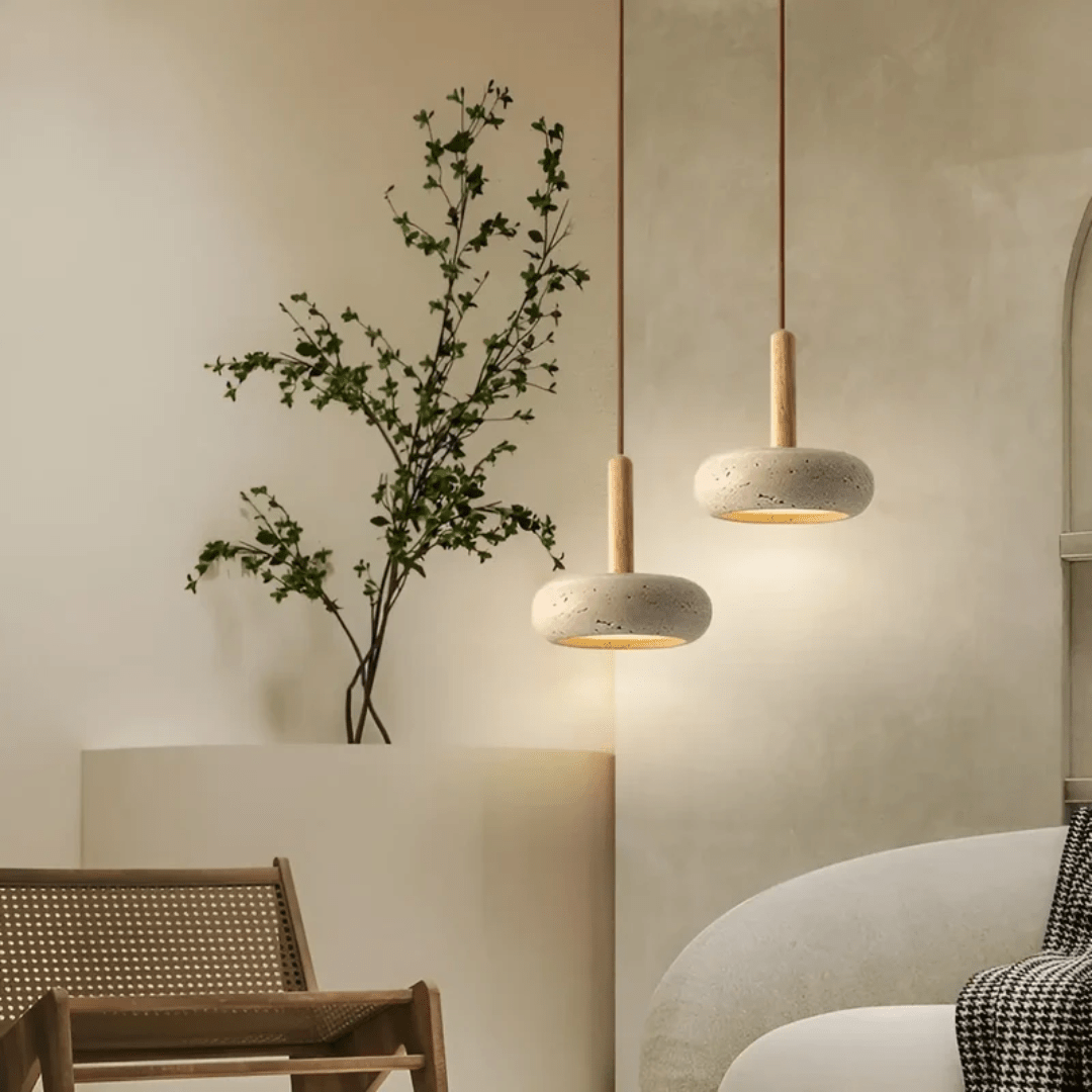 Retro Taklampa med Japansk-inspirert Design
