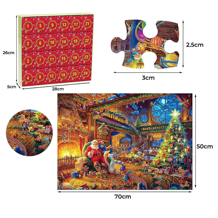 Julepuslespill Adventskalender - 24 Dagars Nedtelling