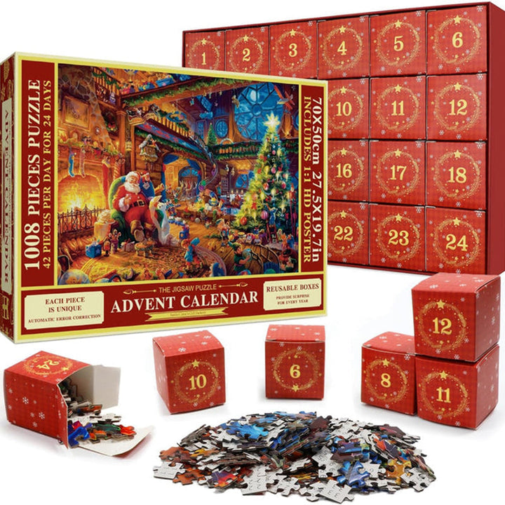 Julepuslespill Adventskalender - 24 Dagars Nedtelling