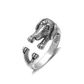 Justerbar Dachshund Ring i Silver för Kvinnor