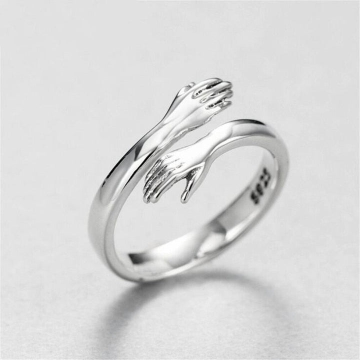 Unisex Justerbar Klemring i Silver – Symbol på Kjärlighet och Vennskap
