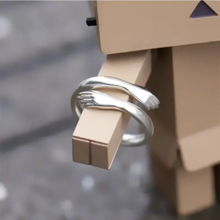 Unisex Justerbar Klemring i Silver – Symbol på Kjärlighet och Vennskap