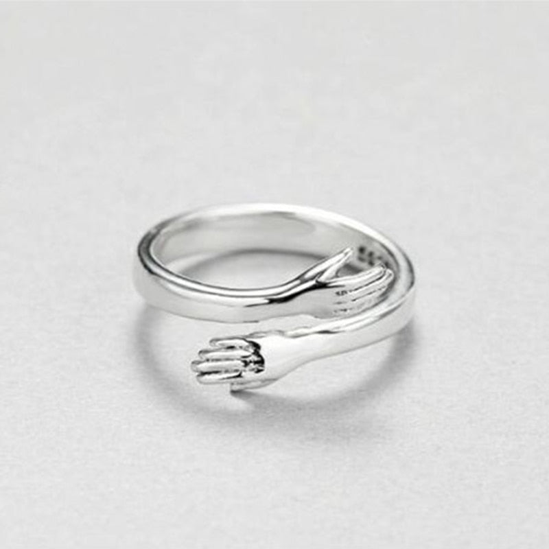 Unisex Justerbar Klemring i Silver – Symbol på Kjärlighet och Vennskap
