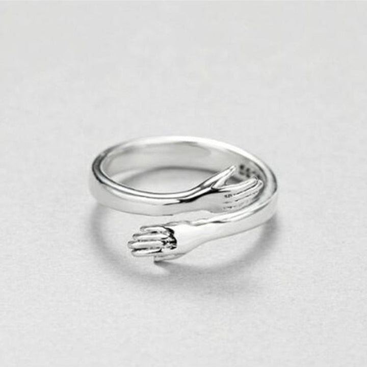 Unisex Justerbar Klemring i Silver – Symbol på Kjärlighet och Vennskap