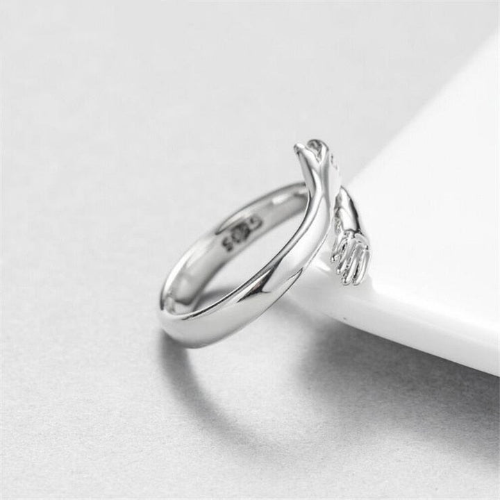Unisex Justerbar Klemring i Silver – Symbol på Kjärlighet och Vennskap