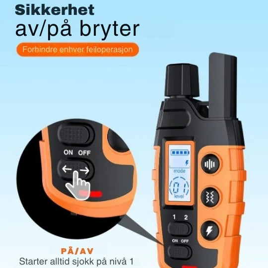Fjernstyrt Dressurhalsbånd med Lång Rekkevidde - Justerbar
