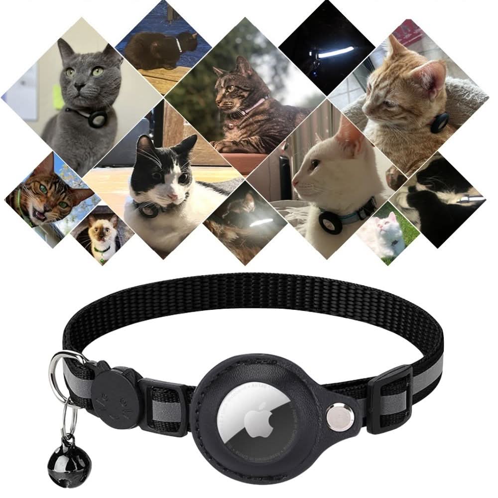 Katt Halsbånd med GPS Sporing och Refleks, Justerbart
