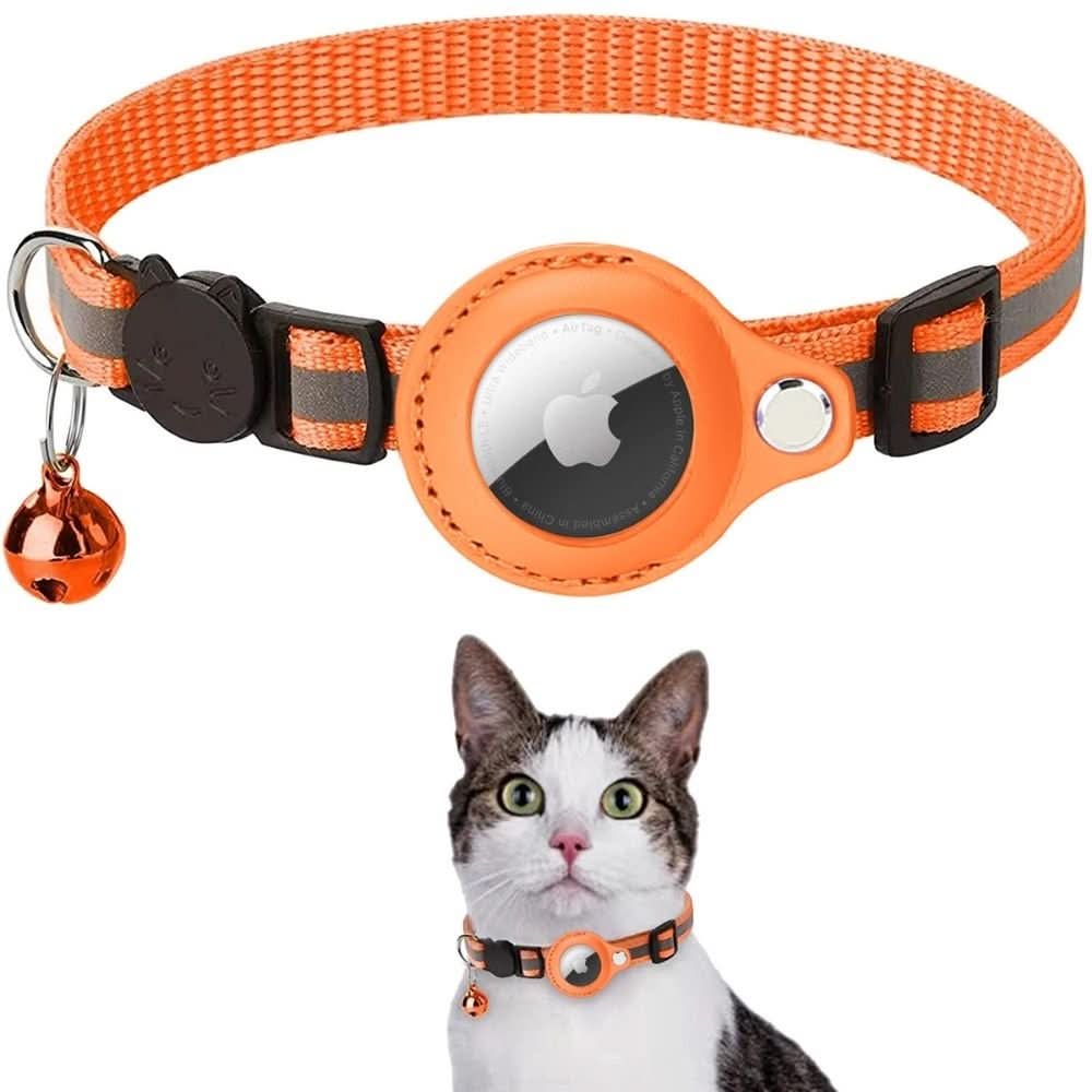 Katt Halsbånd med GPS Sporing och Refleks, Justerbart