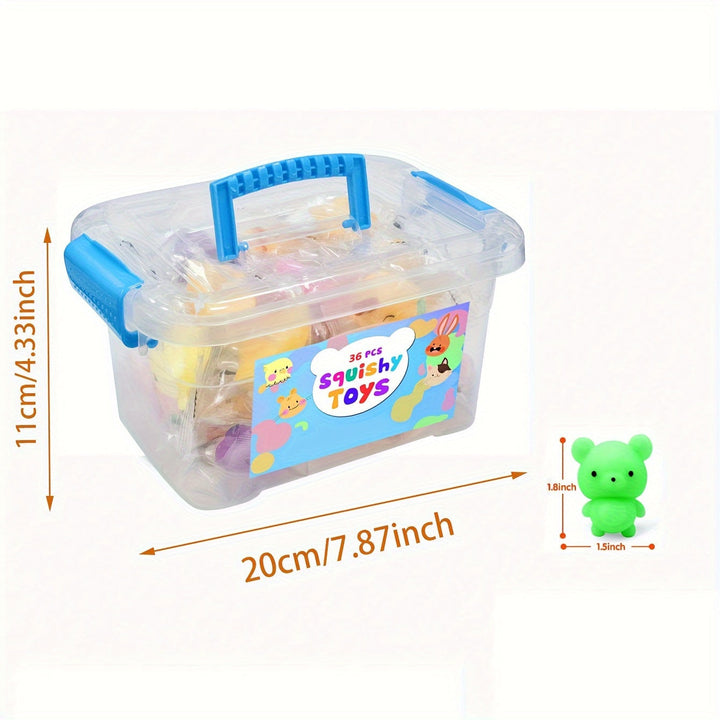 Kawaii Squishy Dyr – 36 Söte Klemmeleker