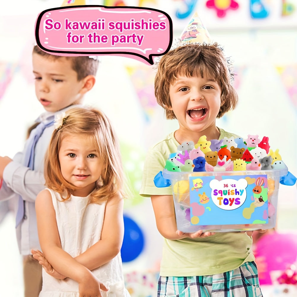 Kawaii Squishy Dyr – 36 Söte Klemmeleker
