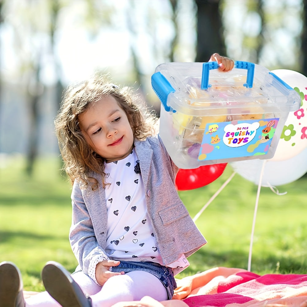Kawaii Squishy Dyr – 36 Söte Klemmeleker