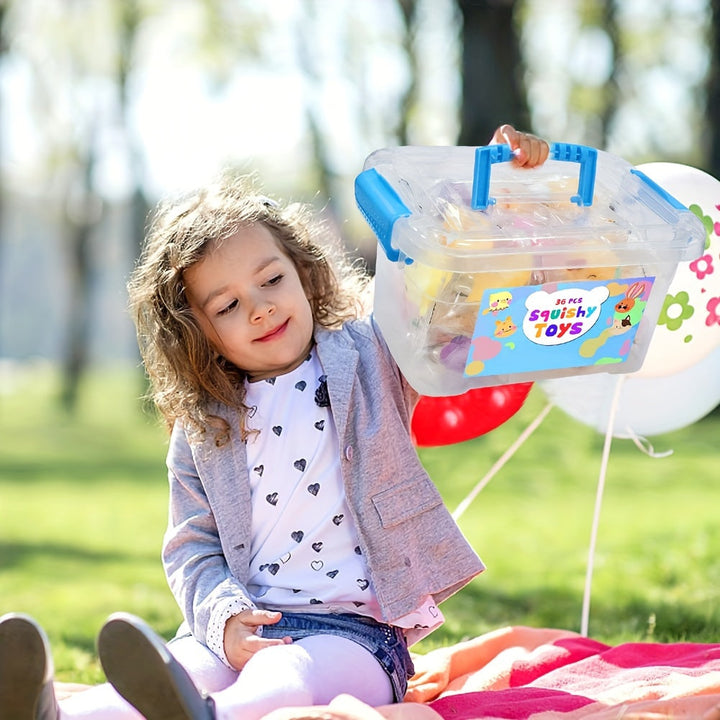 Kawaii Squishy Dyr – 36 Söte Klemmeleker