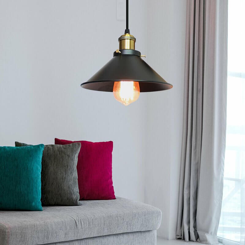 Kjegleformet Pendellampa | Vintage Messing Design