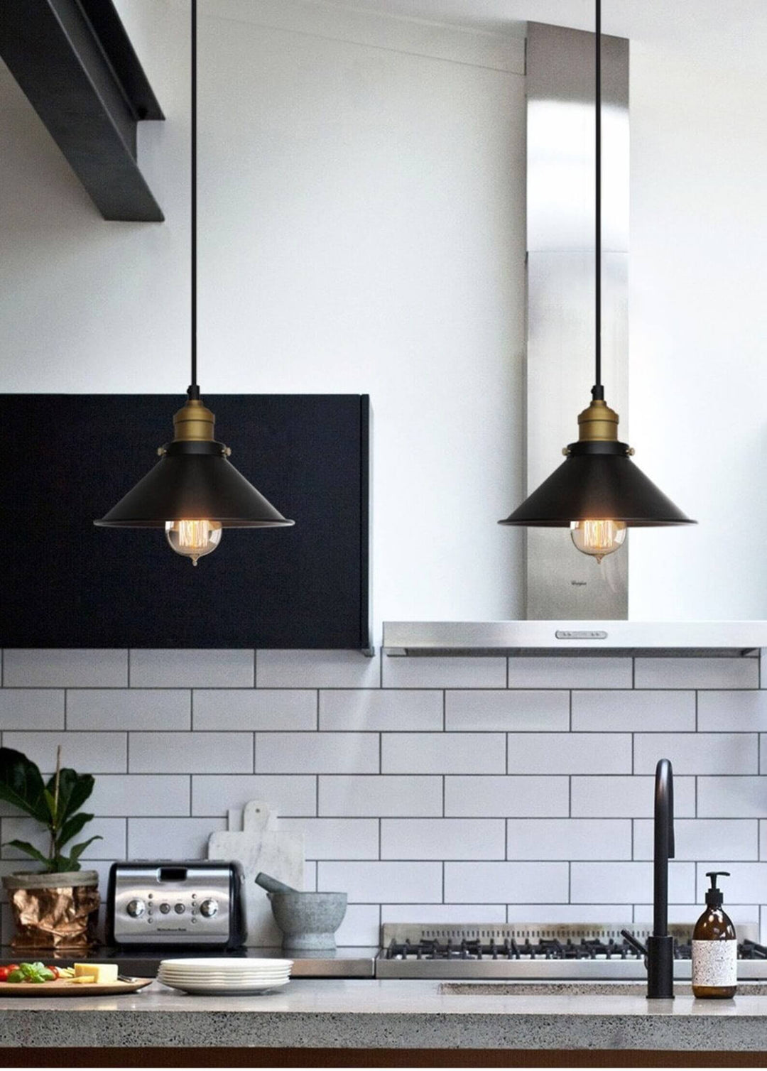 Kjegleformet Pendellampa | Vintage Messing Design