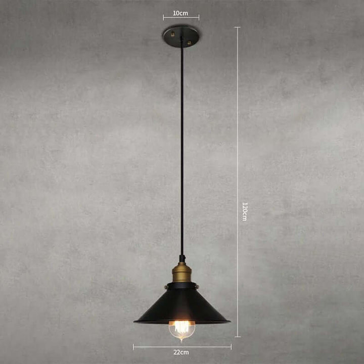 Kjegleformet Pendellampa | Vintage Messing Design