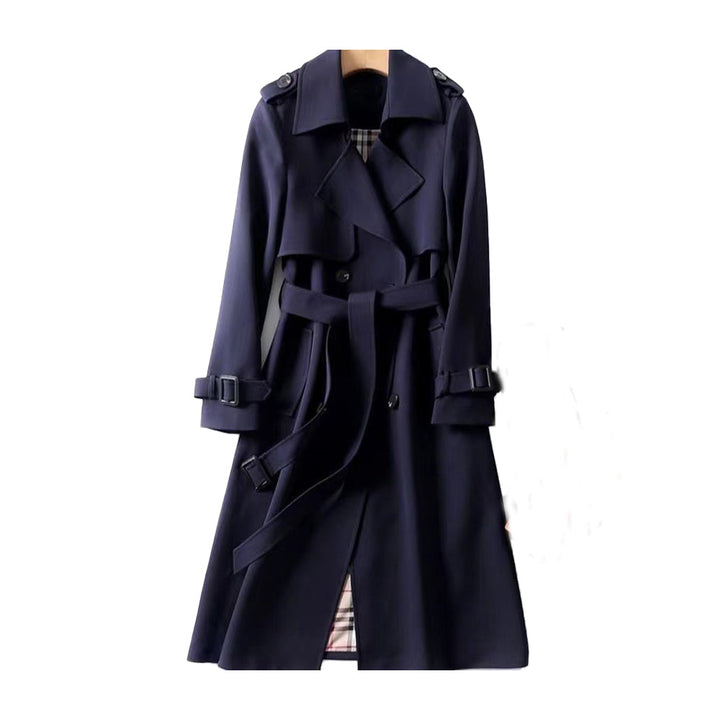 Dam klassisk trenchcoat med dobbel rad knappar