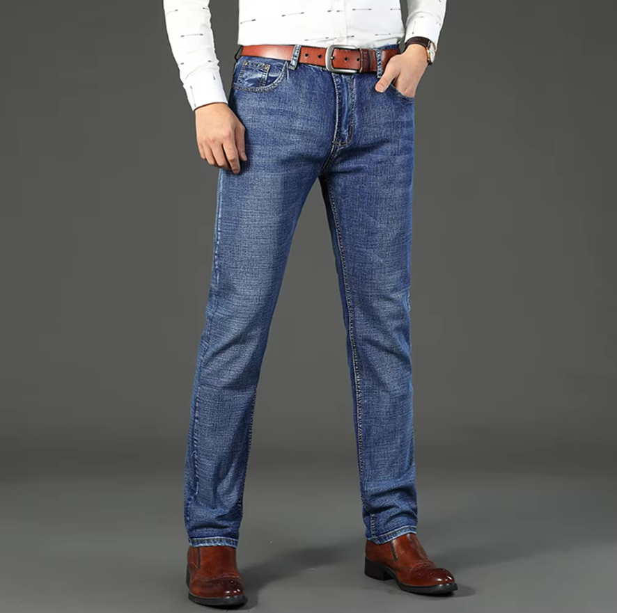 Klassiska Denimjeans för Män - Komfort och Stil hela Dagen