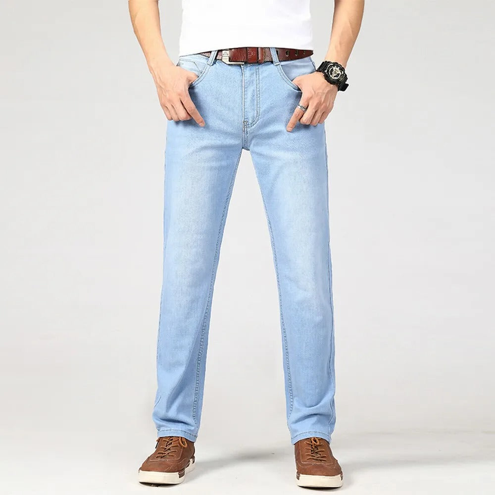 Klassiska Denimjeans för Män - Komfort och Stil hela Dagen