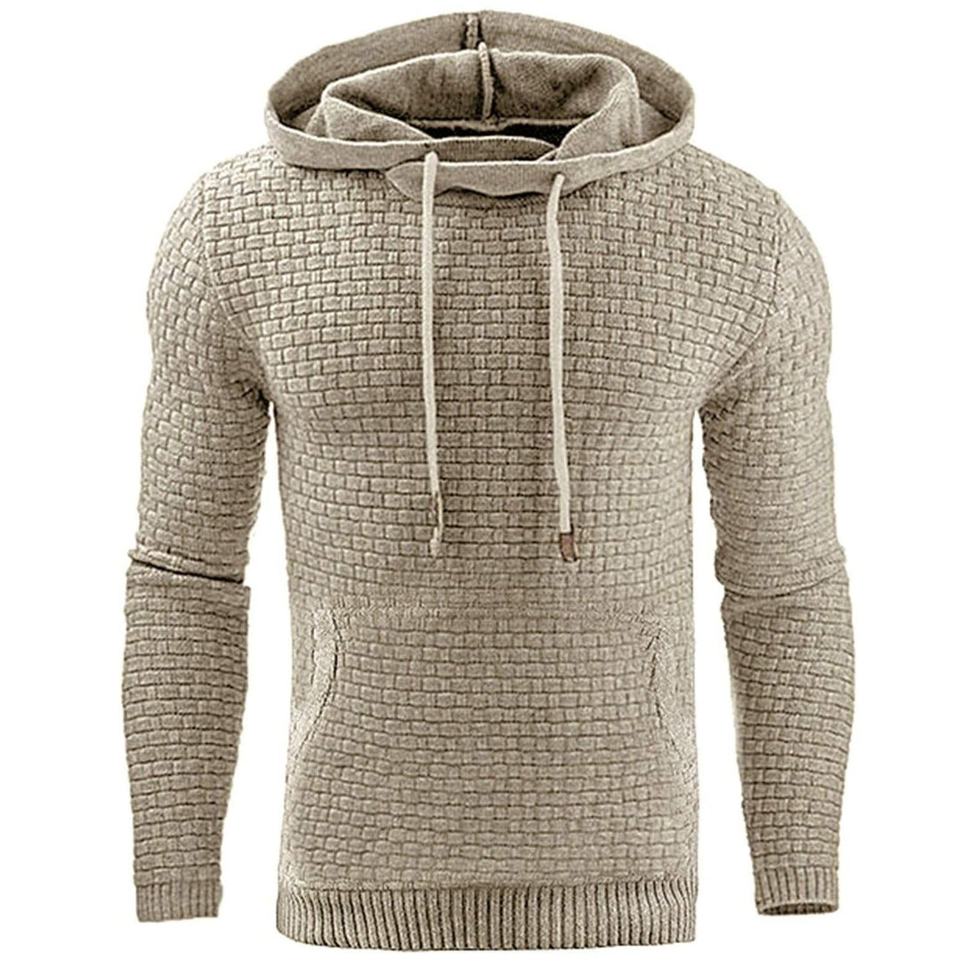 Mångsidig Herr Hoodie med Praktisk Frontlomme för Hverdagskomfort