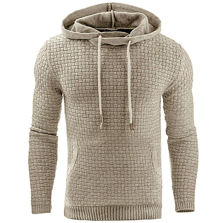 Mångsidig Herr Hoodie med Praktisk Frontlomme för Hverdagskomfort