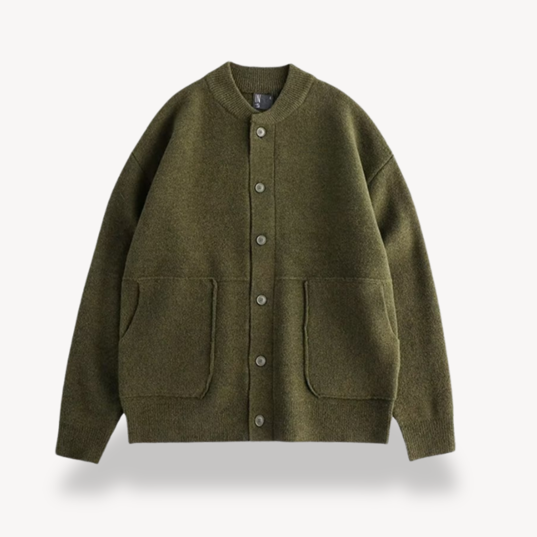 Herrecardigan med Knappar – Bekväm och Stilfull Herr