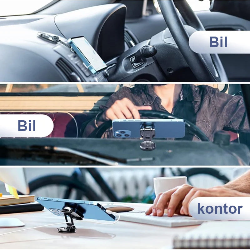Magnetisk telefonholder för bil - 360° rotasjon | Sterk magnet