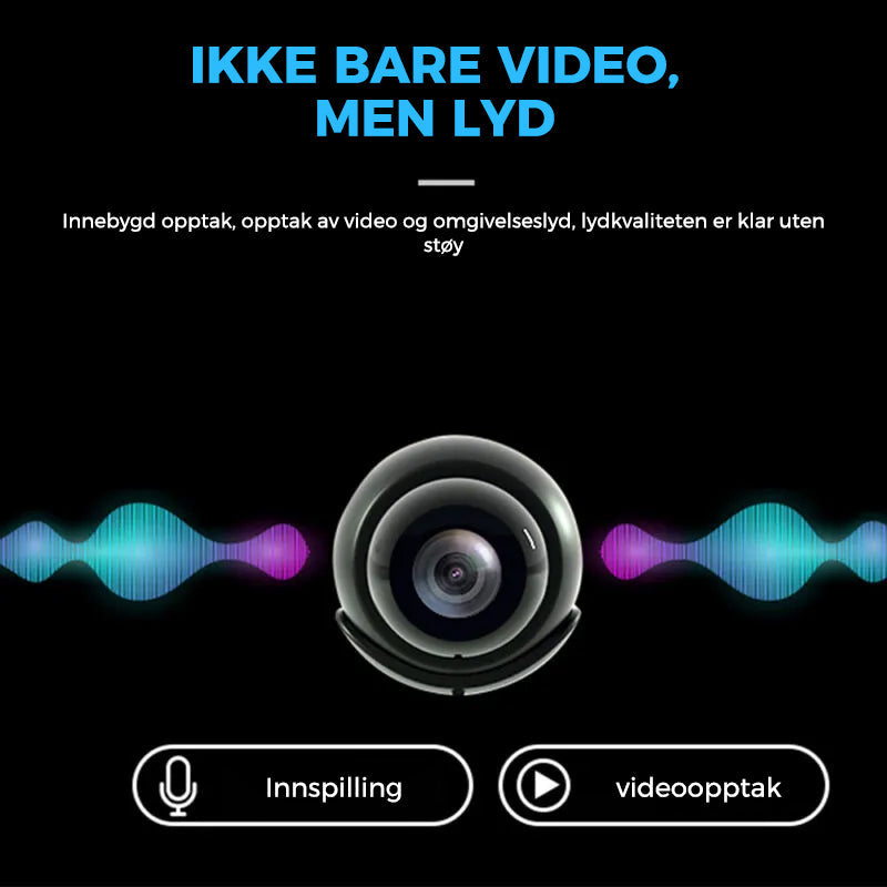 Mini WIFI-kamera - 1080P HD - Nattsyn - Bevegelsesdeteksjon