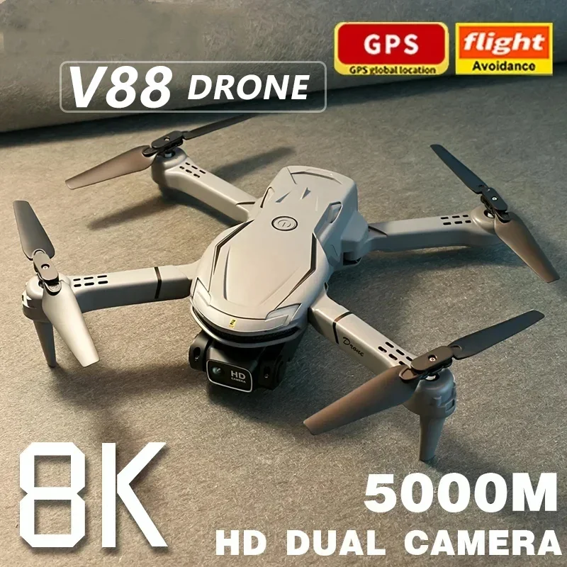 Unisex Mini Drone med 8K HD Kamera och GPS