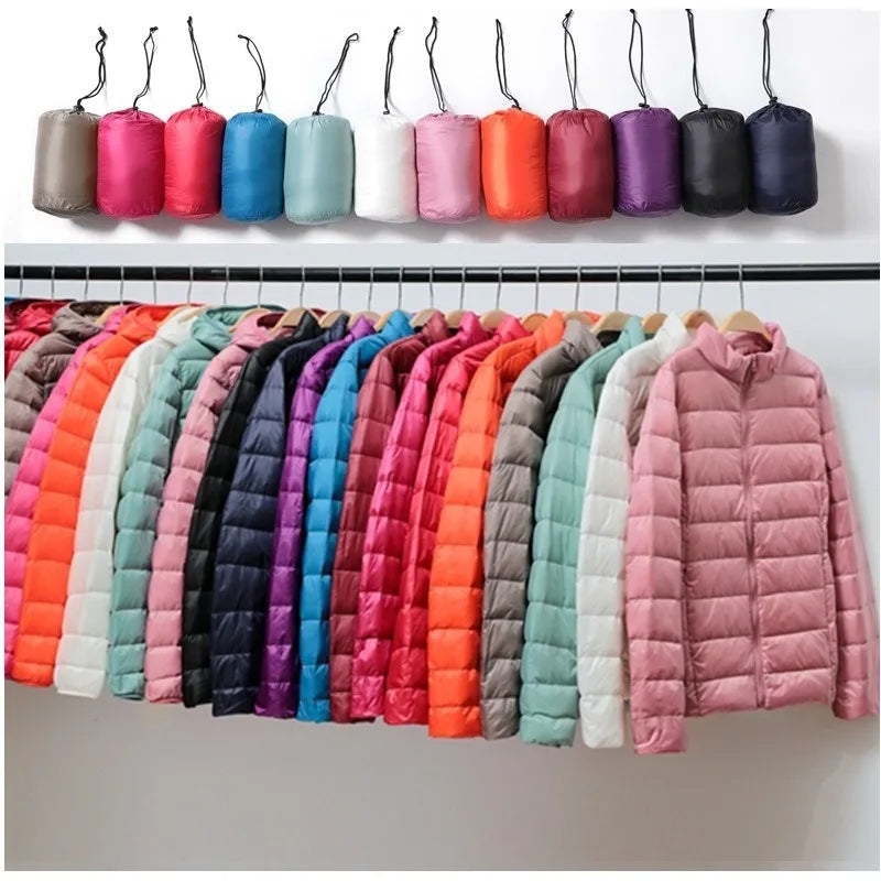 Dam Kort Quiltad Dunjakke – Varm &amp; Stilfull Parkas