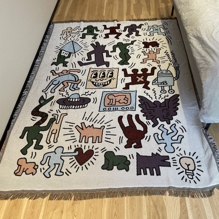 Mysig Kasteteppe med Animert Puslespilldesign och Dusker