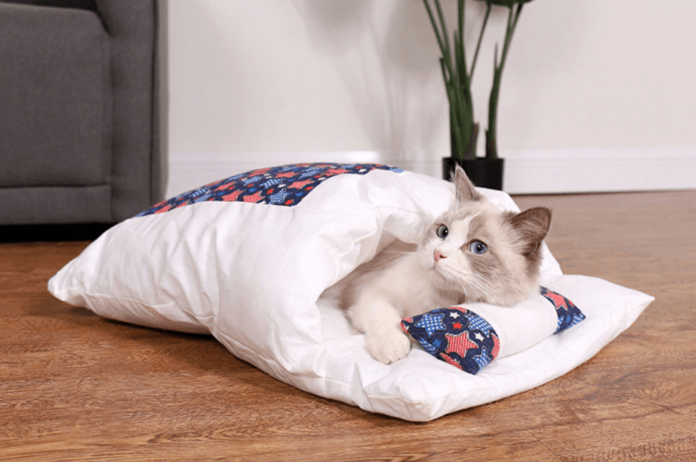 Mysig Kattesovepose för Trygg och Varm Sövn