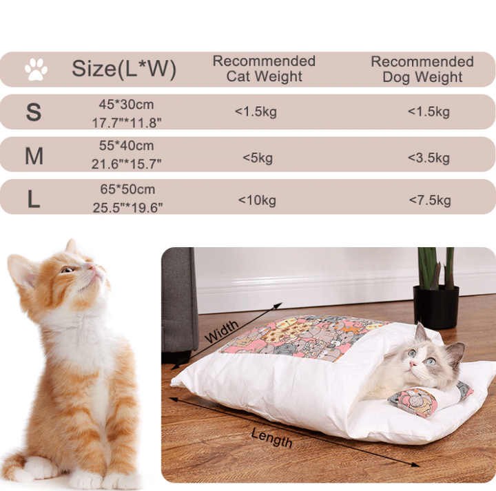 Mysig Kattesovepose för Trygg och Varm Sövn