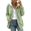 Dam Mysiga Oversized Hettecardigan för Komfort