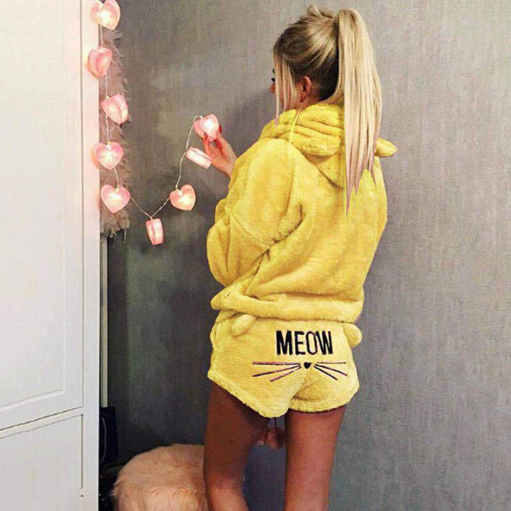 Mysig Katt Pyjamasett för Kvinnor
