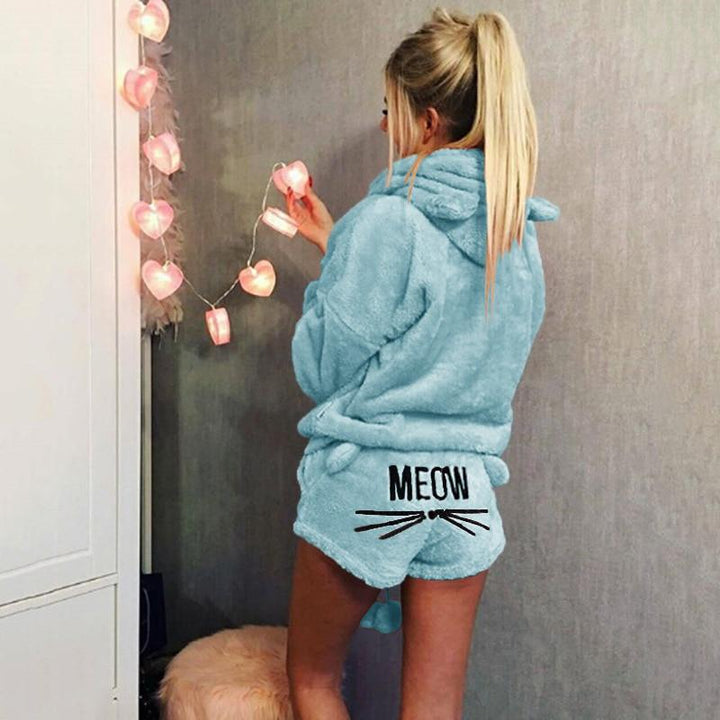 Mysig Katt Pyjamasett för Kvinnor