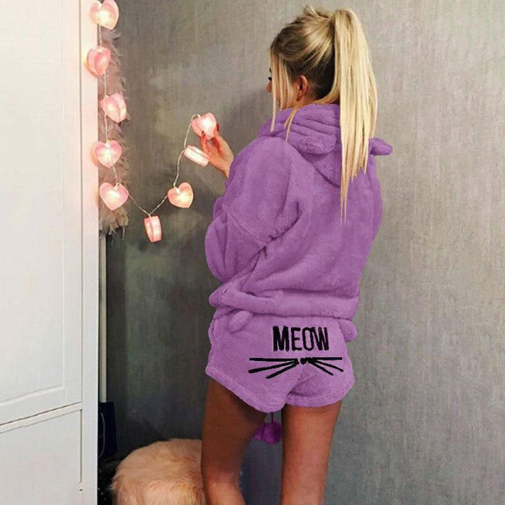 Mysig Katt Pyjamasett för Kvinnor